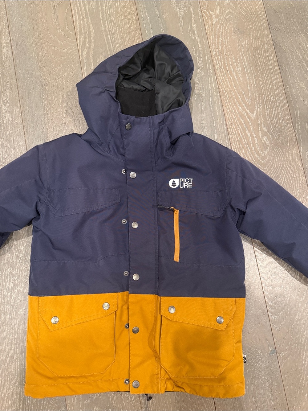 Picture Organic Kids Two-Tone Navy & Mustard Winter Jacket